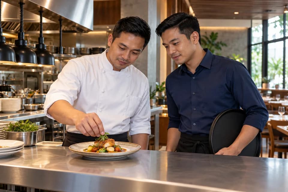 Male professional in a representative hospitality & food service workplace