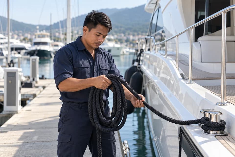 Male professional in a representative maritime & yacht services workplace