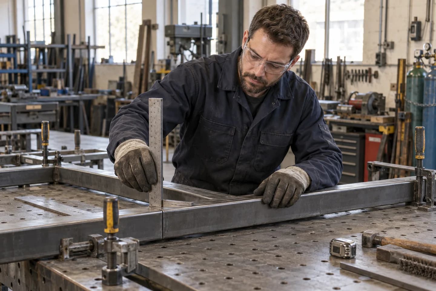 AI-generated illustration of fabricator work; not a photograph of a confirmed employer or workplace