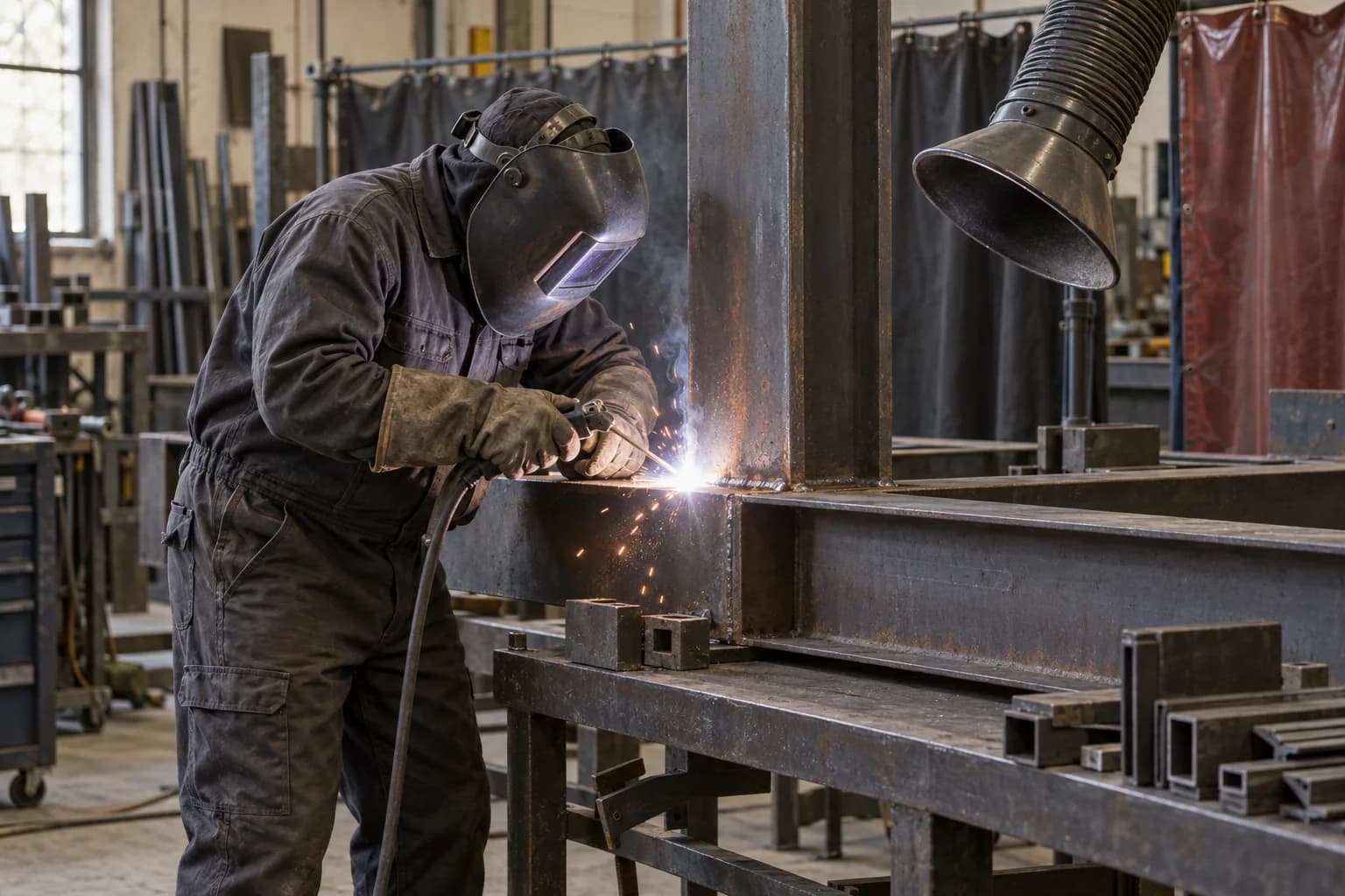 AI-generated illustration of welder work; not a photograph of a confirmed employer or workplace